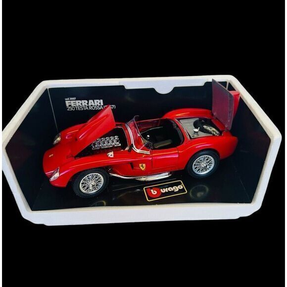 Burago 1957‎ 3007 Ferrari250 Testa Rossa 1:18 Diecast Car Made In Italy Vintage